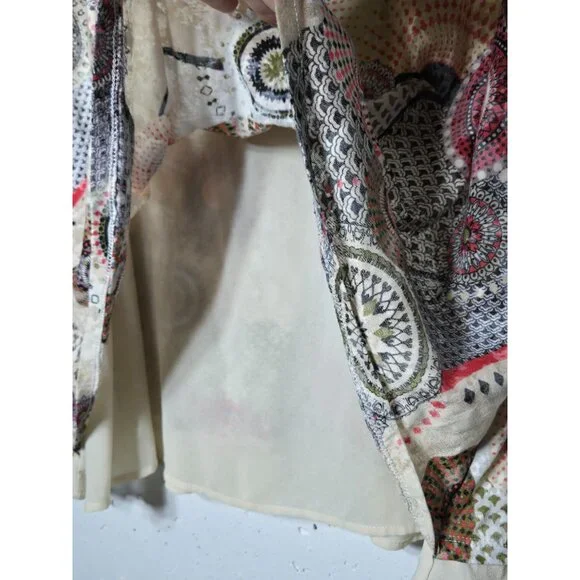 American Rag Women Multicolor Asymmetric Layered Top Plus Size 1X Y2K Fairy Boho - Picture 4 of 9